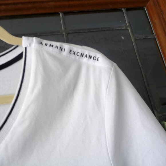 ARMANI EXCHANGE A/X WHITE SHIRT MEDIUM SLIM FIT - Picture 10 of 12